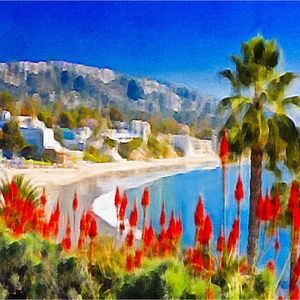 “Lovely Laguna Beach” Original Watercolor Print in Home Decor